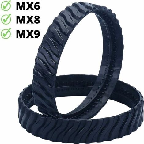 Chenille Pneu Robot Nettoyeur Piscine - Compatible Zodiac Baracuda MX6 MX8 MX9 - Lot de 2 (1/4)