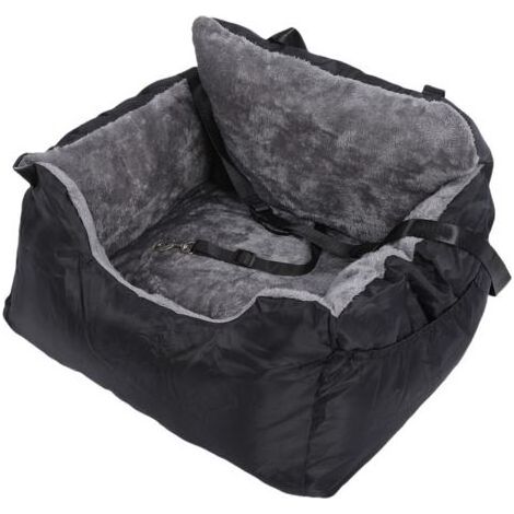 Siège de voiture pour chien, sangles réglables, doux, moelleux, amovible, lavable, lit de voyage pour animaux de compagnie, pour rangée avant et arrière (1/2)