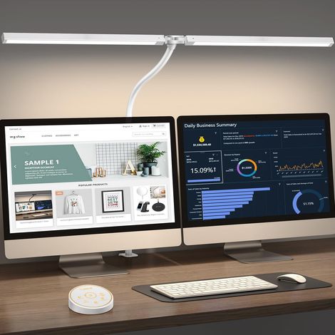 Lampe LED white architecte, 5 couleurs, réglable eye-care, parfaite pour bureau maison, étude, dessin et travail sur ordinateur quotidien et projet (1/5)