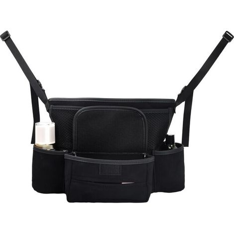 Autositz-Aufbewahrungsorganizer, Hängende Auto-Aufbewahrungstasche zwischen den Vordersitzen mit Handtaschenhalter für Getränke und Handy, Stoff, Rückenlehnenschutz, 36 x 25 cm, von