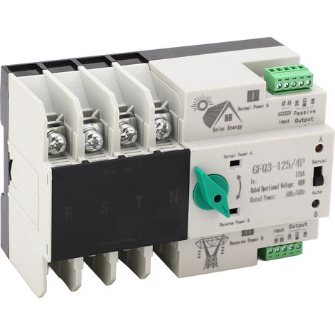 AC400V 4P 50 oder 60 Hz automatischer Umschalter mit doppelter elektronischer Schutzschaltung für Fabriken und Einkaufszentren 125A (1/5)