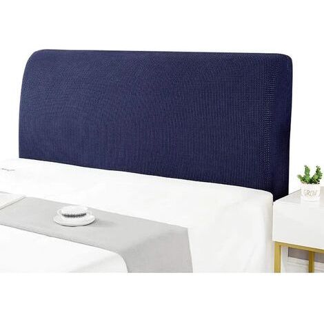 Housse de tête de lit élastique unie, protection anti-poussière pour chambre (1/5)