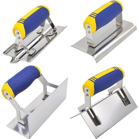Juego de 4 cuchillos de acero inoxidable para corte en seco, juego de herramientas para procesar azulejos de yeso. (1/5)