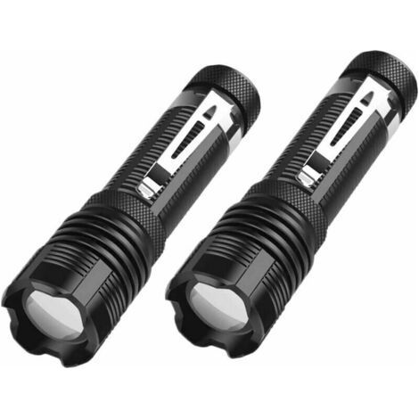 2 Pack Small Portable LED Flashlight 5000 High Lumens with 5 Modes (1/4)