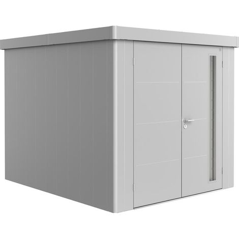 Gerätehaus Neo 3B Doppeltüre, silber-metallic