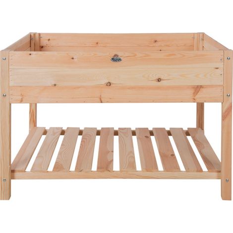 Carré potager XXL bois naturel 119x79cm (1/2)