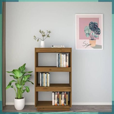810867 Bibliothèque/Séparateur de pièce Marron miel 60x35x103 cm Pin (1/5)