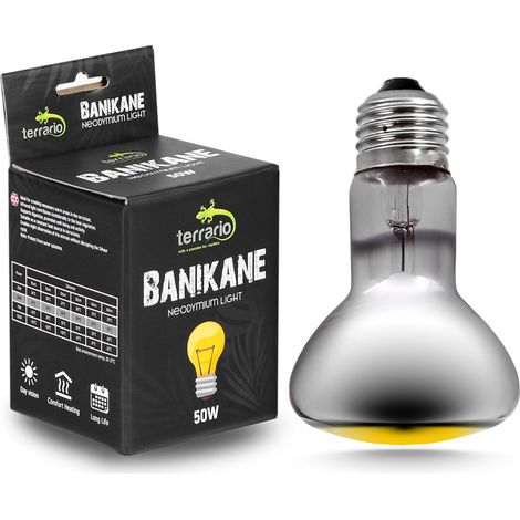 Lámpara de neodimio Terrario Banikane - Bombilla calefactora de neodimio de 50 W