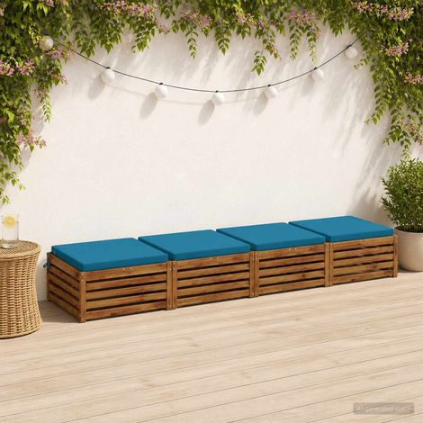 vidaXL Cojines de Asiento de 4 Piezas SOEST 4 uds. 100% Poliéster (1/5)
