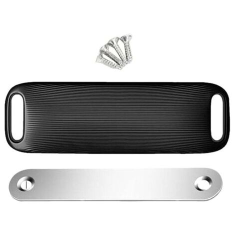 Serrure magnétique noire pour armoire, 8 x 2,5 cm, ferme-tiroir, convient pour placard, cuisine, salon (1/4)