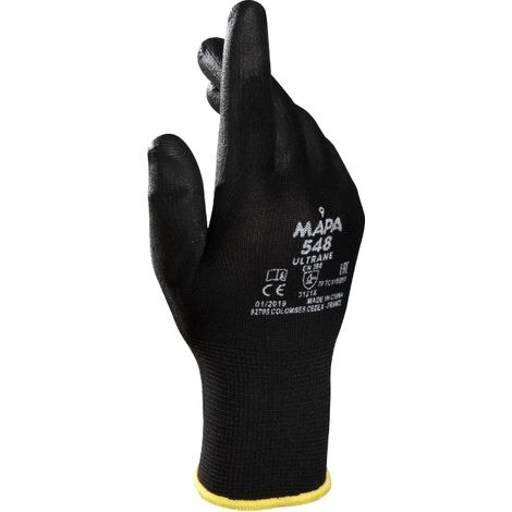 Gants de manutention Mapa ULTRANE 548 taille 10, Manutention générale, 12 Paires, Noir ( Prix pour 12 Paires )