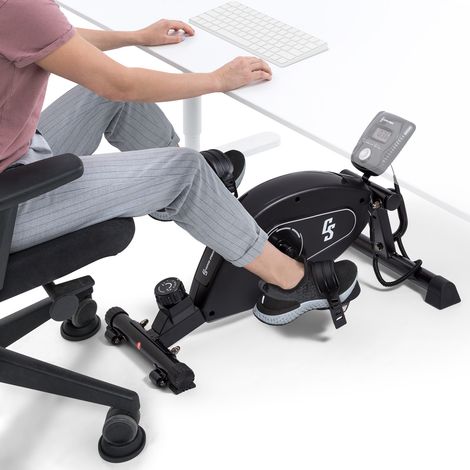 Capital Sport Velo d Appartement, Mini Vélo d'Exercice Cardio-training pour le Bureau, Pédalier 8 Niveaux de Résistance Magnétique, Bluetooth, Vélo d'appartement Pliable, Pedalier home trainer velo