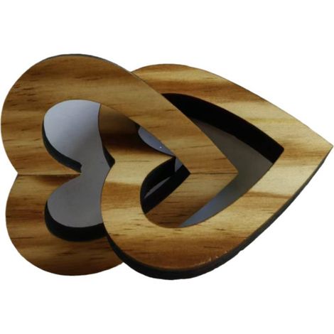 1 herzförmiges Holzprodukt – karbonisierte Farbe - 1 herzförmiges Holzprodukt – karbonisierte Farbe (1/5)