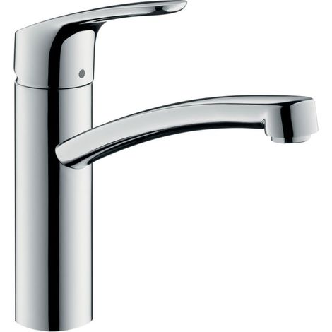 Hansgrohe – Mitigeur de cuisine 31804000 – Finition chromée – Bec orientable 150° – Débit maximal 5 l/min – Système QuickClean (1/5)