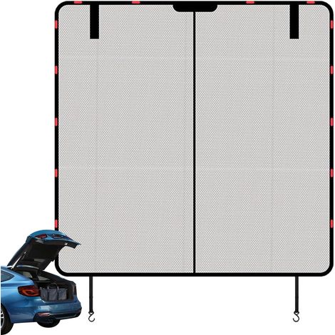 Car Tailgate mosquit Net Net De Démarrage De Voiture 140 Cm Elastic en Maille en Maille Filets De Stockage pour La Protection des Insectes - Maillage Noir Haute Densité, Ajustement sans Glissemen (1/5)