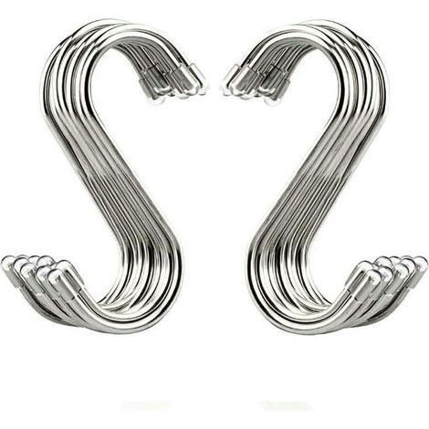 20 S-Haken (8,6 cm), Edelstahlhaken, geeignet für Küchen, Werkstätten, Badezimmer und Gärten. (1/5)