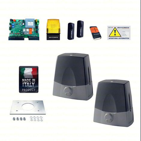Kit 2 Motori Automazione Cancello Scorrevole 230v 1000kg Per Doppia Due Anta Dfm