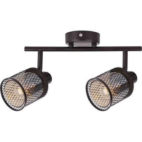 Plafonnier Candellux Canabera 2xE14 métal brun ambre (1/4)
