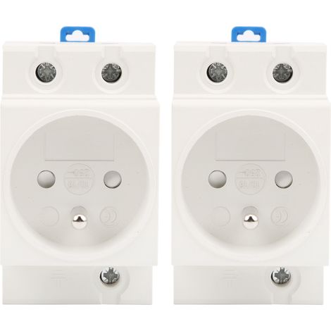 2 Stück Steckdosenadapter für elektrische Schienen, Industriestecker, FR-Stecker, AC 250 V, 10–16 A (1/5)