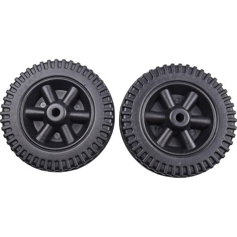 Roues de barbecue de 15,2 cm - Pièces de rechange pour barbecues à gaz Charbroil et autres marques - En plastique résistant à la chaleur - Accessoires de cuisine d'extérieur (noir)