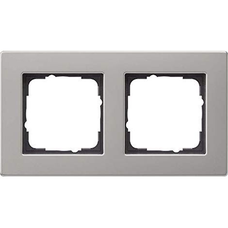 GIRA 0212335 E2 CADRE DE FINITION, ARGENT