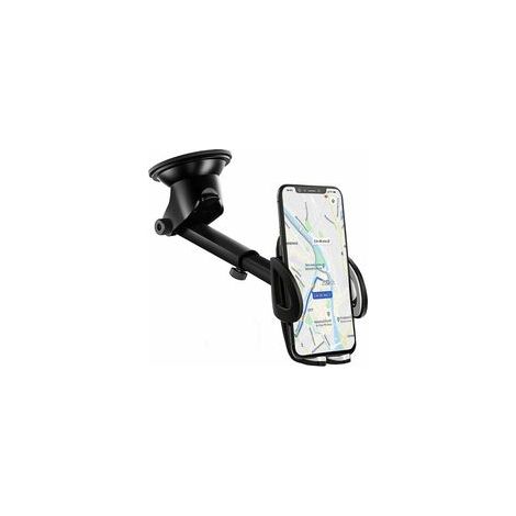 Support téléphone voiture tableau de bord 2 en 1, rotation 360°, ventouse pare‑brise – (1/5)