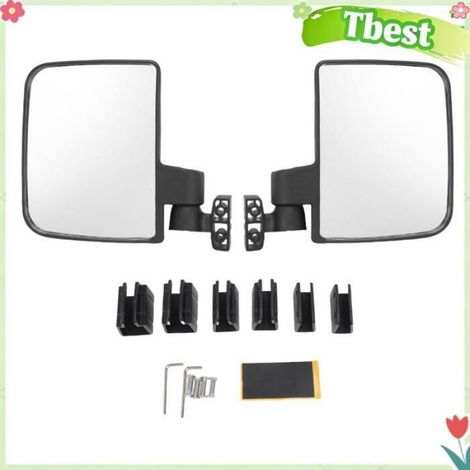 Rétroviseur Latéral Pliable - Verre HD - Réglage 180° - Compatible Chariot Électrique avec Support Toit Tube Carré 0,75 1 1,25 Pouces - 1 Pièce (1/4)