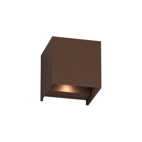 Applique led top light perth ap ip65 cct biemissione alluminio, finitura metallo corten