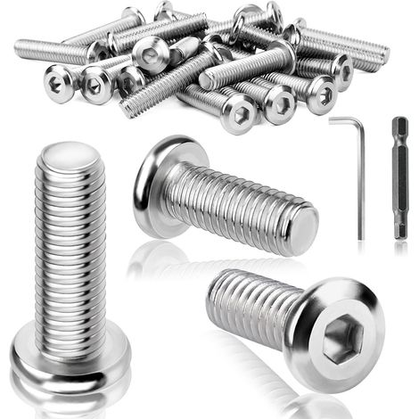 Vis Tete Plate M8x16mm Vis Allen M8 Acier Inox 25 Pièces (1/5)