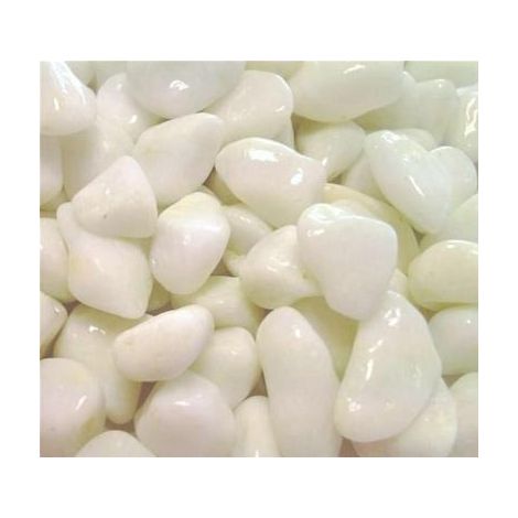 Marbre roulé blanc pur 20/30 25 Kg