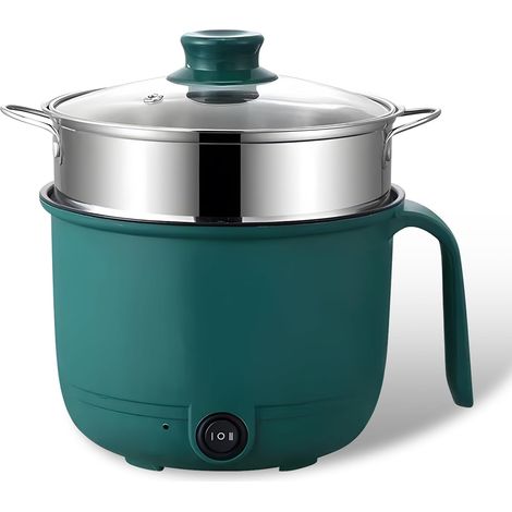 Marmite Électrique, 1.3 L Hot Pot Électrique, 600 W, 220 V Marmite Portable, Mini Hot Pot Avec Cuiseur Vapeur En Acier Inoxydable, Casserole Électrique Pour La Maison, Le Bureau, Le Dortoir (1/5)