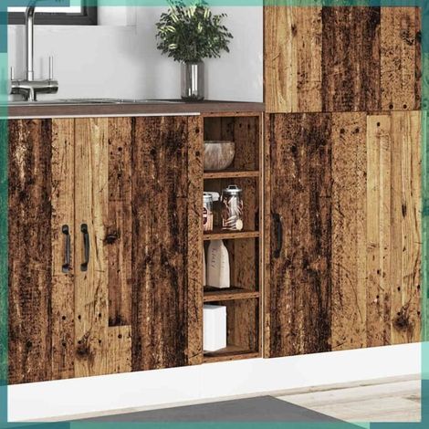 Armoire de plancher - Riga - vieux bois - 20 x 44,5 x 81,5 cm - capacité 80 kg (1/5)