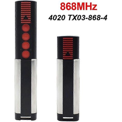 Lot de 2 télécommandes 868 MHz pour porte de garage SOMMER 4026 4020 TX03-868-4 TX03-868-2 (1/5)