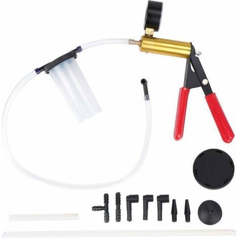 Pompe manuelle à dépression, Purgeur Liquide de Frein Testeur à Vide, Vide Kit Outil de Réparation pour Voiture, Ensoleillé Femeo (1/5)