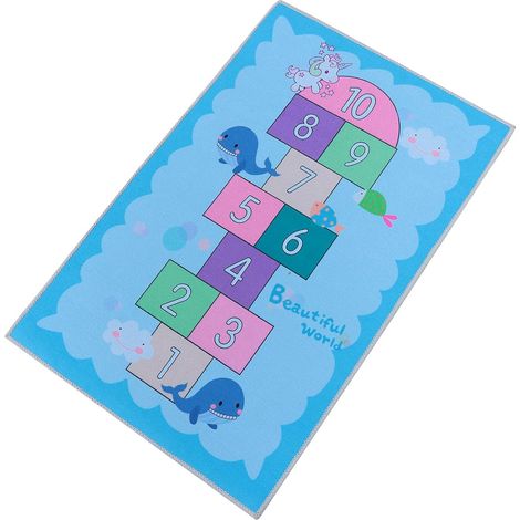 Tapis de Sol Décoratif pour Chambre D’Garçon et Filles Tapis de Jeu Antidérapant en Cristal Velours Motif Chiffres Amusants Taille 4 pour Jeux D’Intérieur et Chambre D’Garçon (1/5)