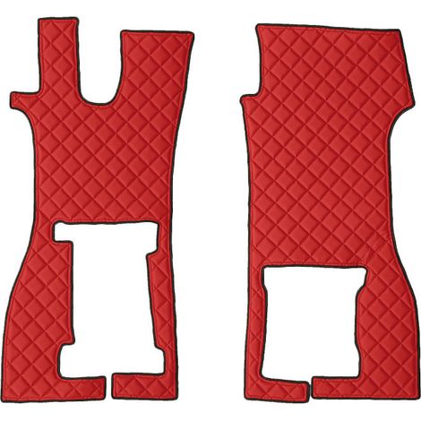 Coppia tappeti in Skeentex - Rosso - compatibile per Scania R Serie 7 - New Generation (11/16) sedile pass. pieghevole