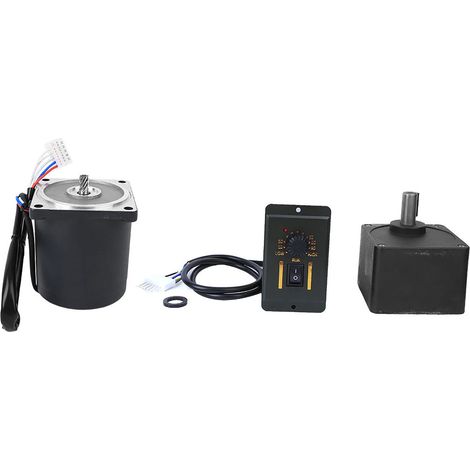 Moteur électrique 220V 25W à engrenages AC, réducteur 20K avec contrôleur de vitesse, boîte de vitesses pour équipement d'automatisation, axe lent, robuste. (1/5)