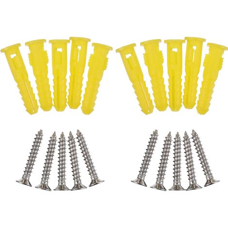 Kit de 100 chevilles à rainures jaunes GARVALON avec vis (1/5)