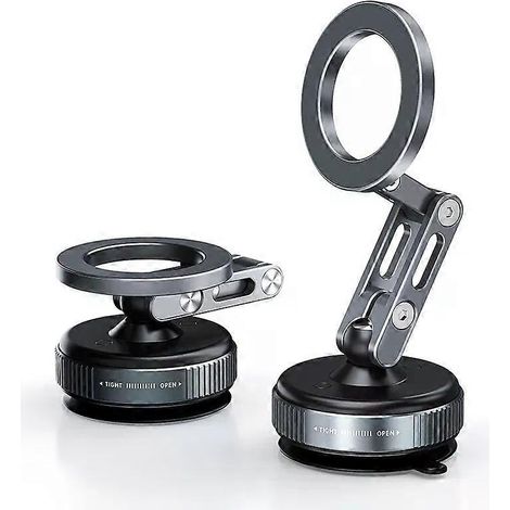 Magnetische Handyhalterung fürs Auto, 360° drehbar, Vakuum-Adsorption, kein Aufladen erforderlich, geeignet für Navigationssysteme (JXLGV) (1/4)
