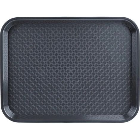 Plateau self-service (L)345 x (P)265 mm, en polypropylène gris anthracite