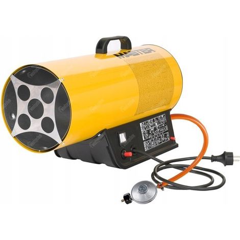 Calentador de propano Master BLP 17 M, ideal para calefacción en obras y almacenes ventilados, 16 kW, encendido manual, regulador incluido, diseño compacto y seguro (1/3)