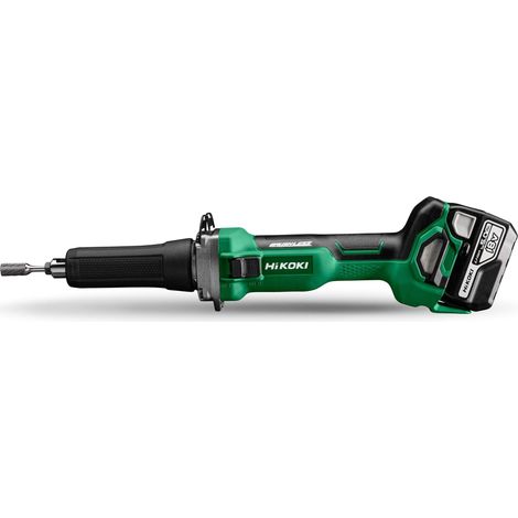 Meuleuse droite sans fil (18 V (2 x 5,0 Ah) batterie Li-ion, moteur brushless, pince de serrage Ø : 6 mm, tiges de ponçage Ø max. : 50 mm, vitesse de rotation à vide : 7000-29000 (1/5)