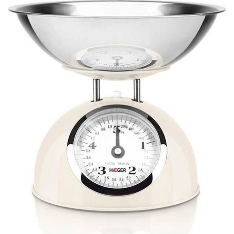 Haeger KS-CME.009A balanza de cocina crema 5 kg