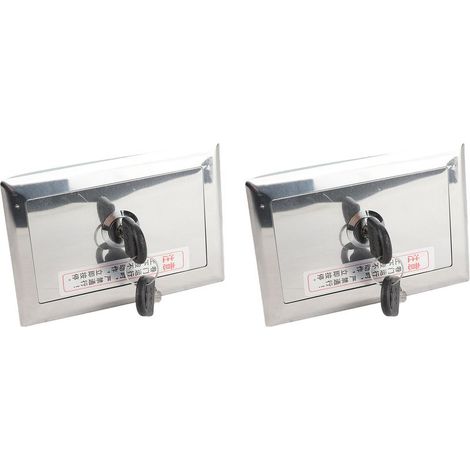 Boîte de Commande à Clé 2Pièces Universal Accessoires Kit avec Clés pour Porte Garage Stainless Steel (1/5)