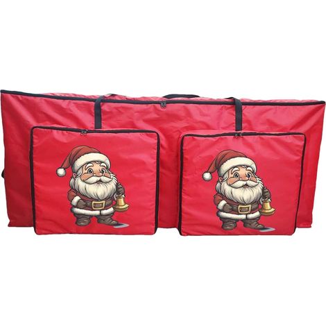 Sapin De Noël Sac - Organisateur Zip avec 2 Poches,Organisateur d'Articles de Fêtes Ménagers pour Meuble Dressing Lingue Salon Garage Appartement (1/5)