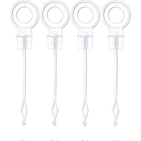 4Pcs Fridge Brush Drain Universal Reusable Plastic Plunger Caps Drain Cleaner Kitchen Tools (9.5cm) (White) (1/5)