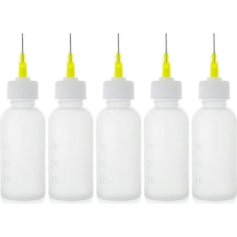 Lot de 5 flacons de colle à aiguille de 30 cc, applicateur à embout de précision, facile à utiliser (1/5)
