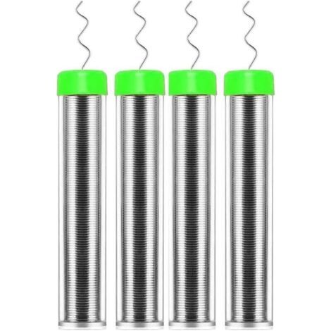 Lot de 4 bobines de soudure de 0,8 mm, noyau de colophane sans plomb, soudure, flux, soudure pour la réparation de composants de soudure électrique et le bricolage (1/3)