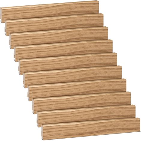 Plinthe en bois de chêne plaqué naturel laqué, 24 m (10 pièces)