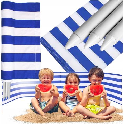 Rideau de plage de 5 mètres, écran de plage pour parc, bandes de tubes métalliques (1/5)